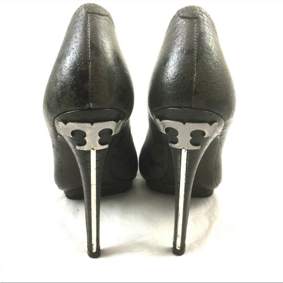 Tory Burch Shoes - Tory Burch Jude Snakeskin Pumps with silver hardware 4.5 inch heel